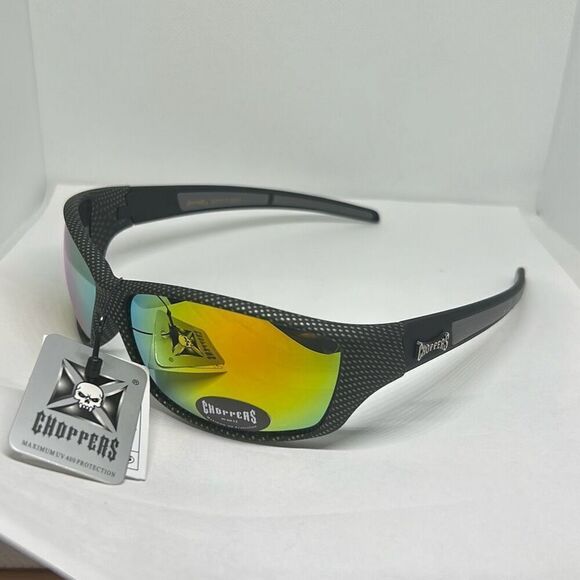 Choppers Biker Mirrored Mens Sunglasses - Picture 1 of 3